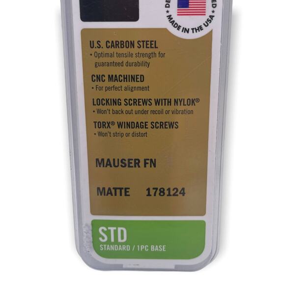 Leupold STD Mauser FN 1-Piece Scope Base, Matte Black - 178124 - Picture 6 of 6